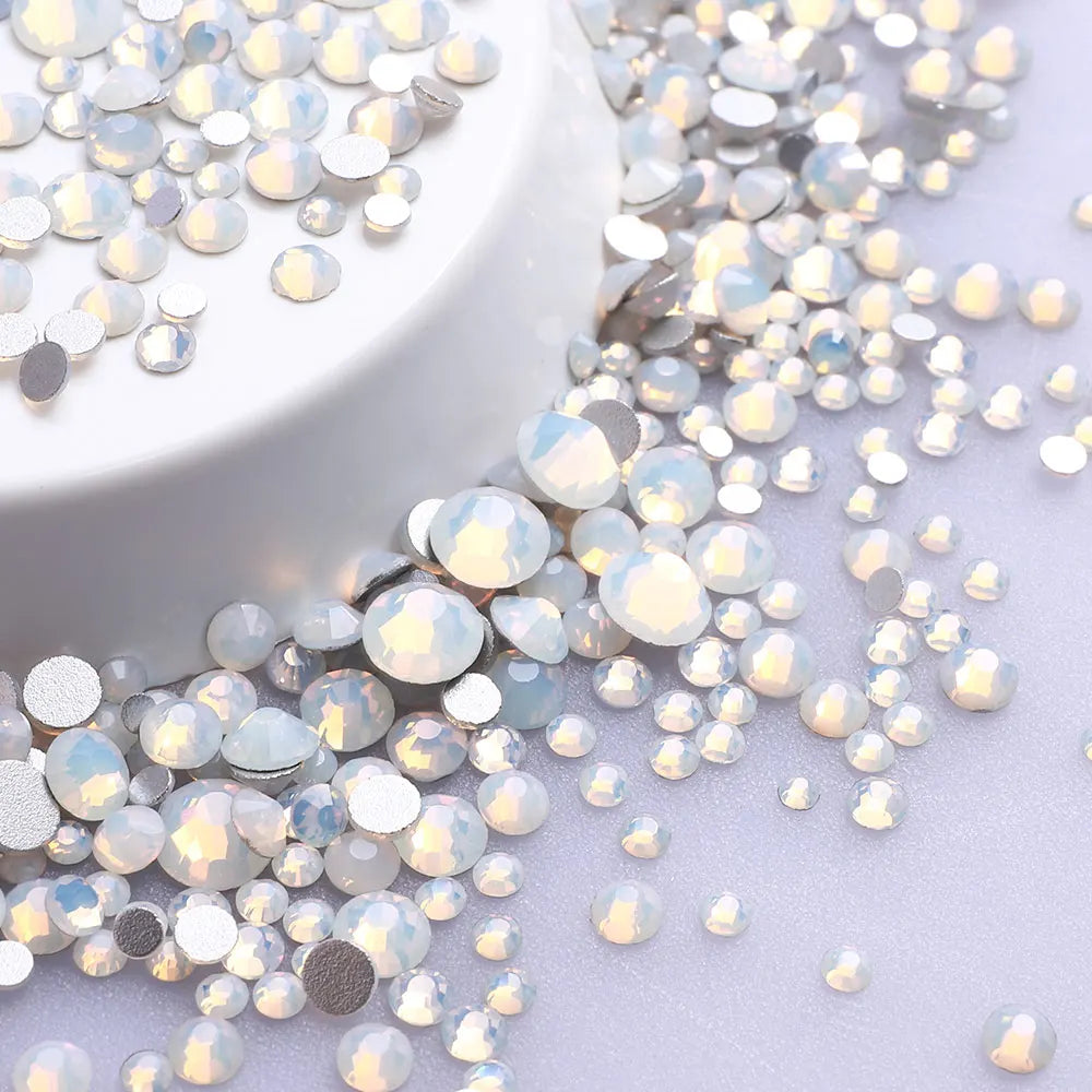 SS3-SS20 Mix Size Gold Flatback Non-Hotfix Rhinestones by Yiben (33 Colors)