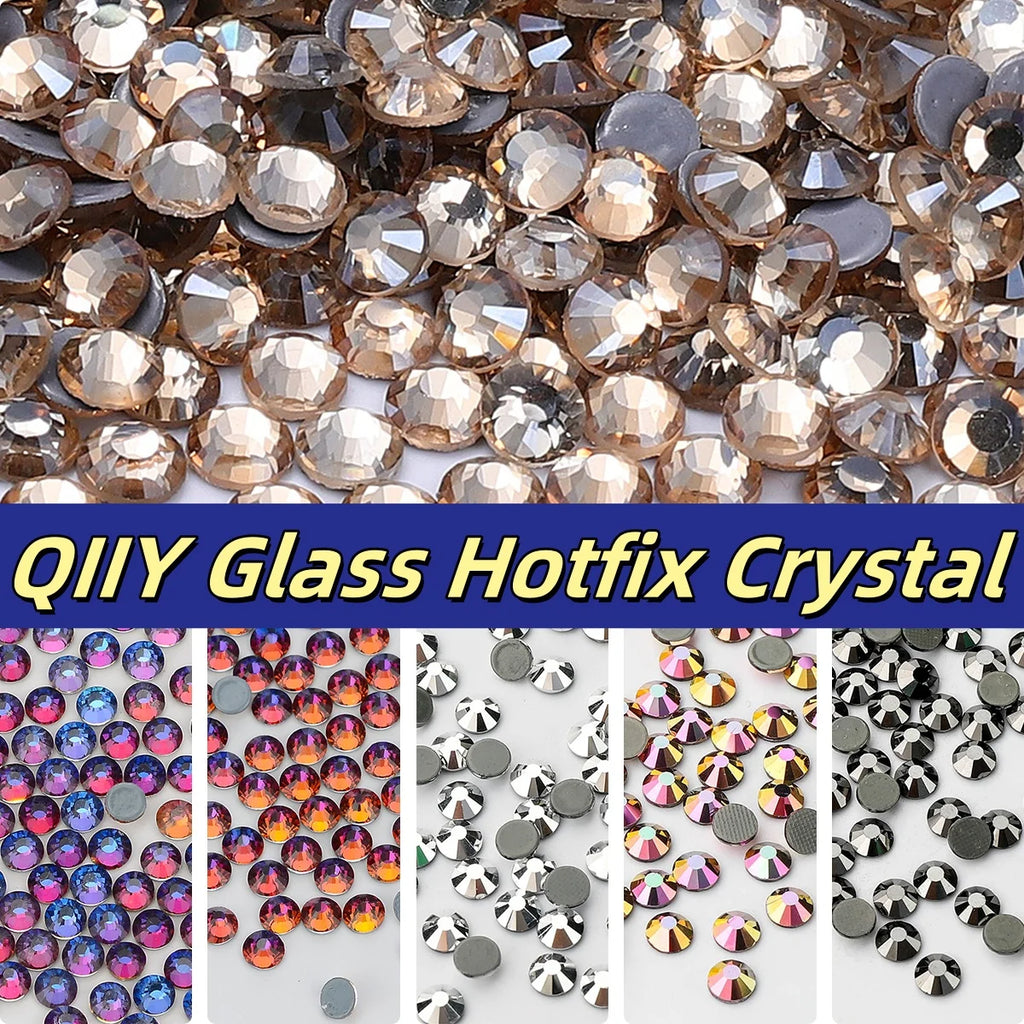 Boutique Glass Hotfix Rhinestones SS6-SS30 14 Colors by Yiben
