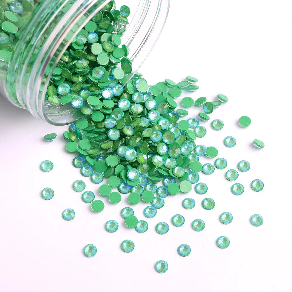 Mocha/Neon Non Hotfix Flatback Glass Rhinestones SS6-SS30 by Yiben
