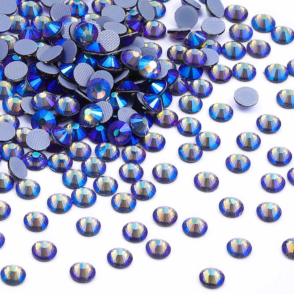 SS6-SS20 Hotfix Glass Round Rhinestones by Yiben (12 AB Colors, Part 3/3)