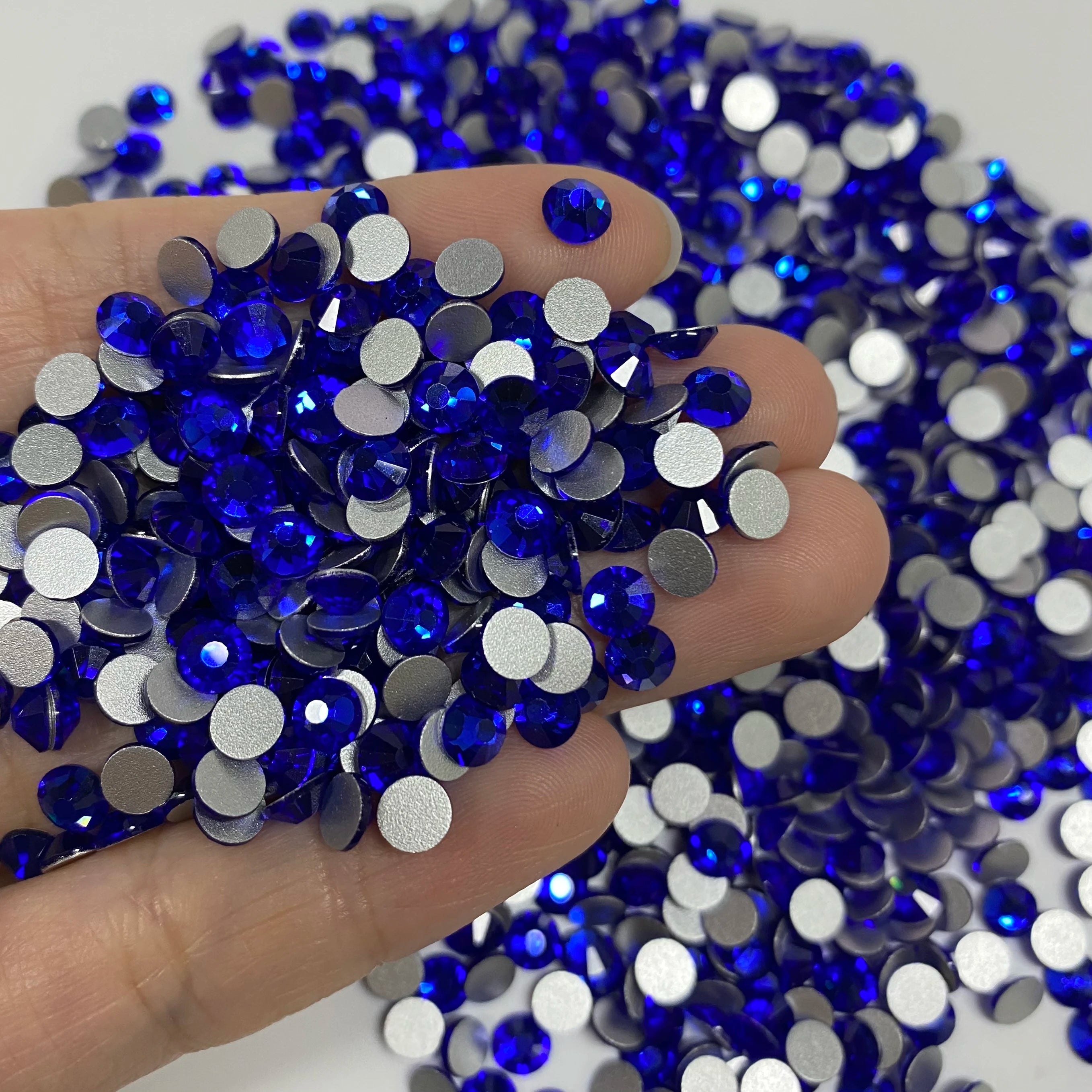 1440Pcs Glitter Glass Round Non Hotfix Rhinestones (SS4-SS6) by Yiben