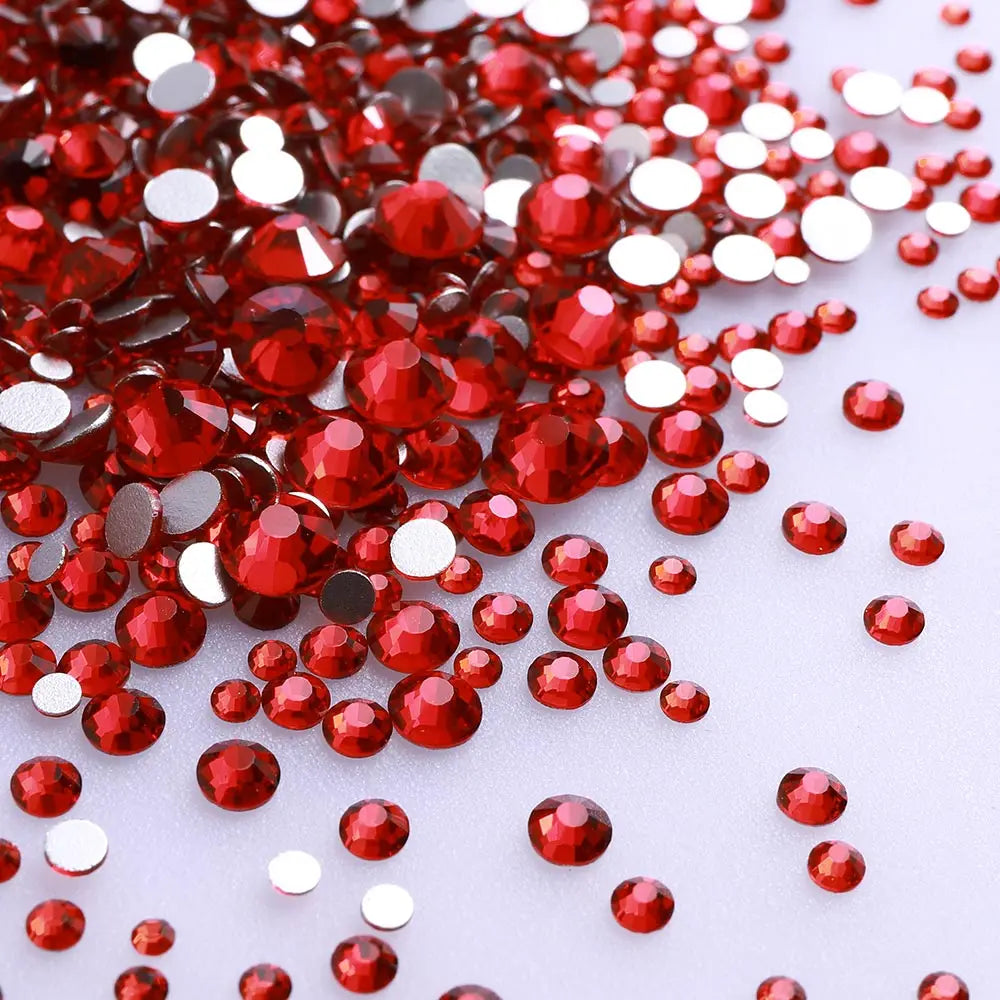 SS3-SS20 Mix Size Gold Flatback Non-Hotfix Rhinestones by Yiben (33 Colors)