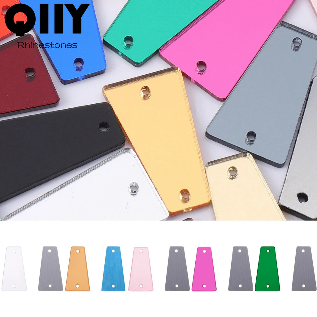 Trapezoid Mirror Sewing Rhinestones 50Pcs Collection 1 by Yiben