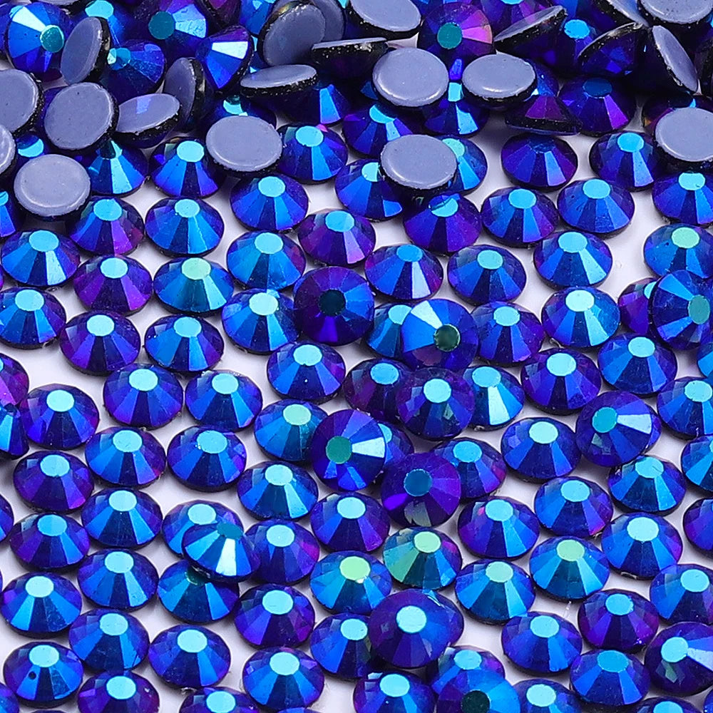 Glass Hotfix Rhinestones AB Series SS6-SS10 (30 Colors) by Yiben