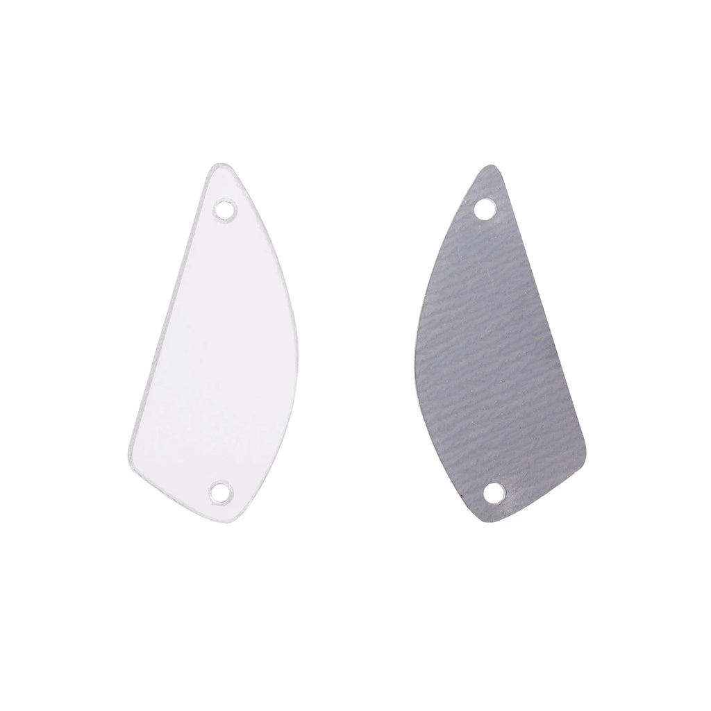 Fan Shaped Acrylic Rhinestones Sew-On by Yiben (17 Colors, 11x25mm)