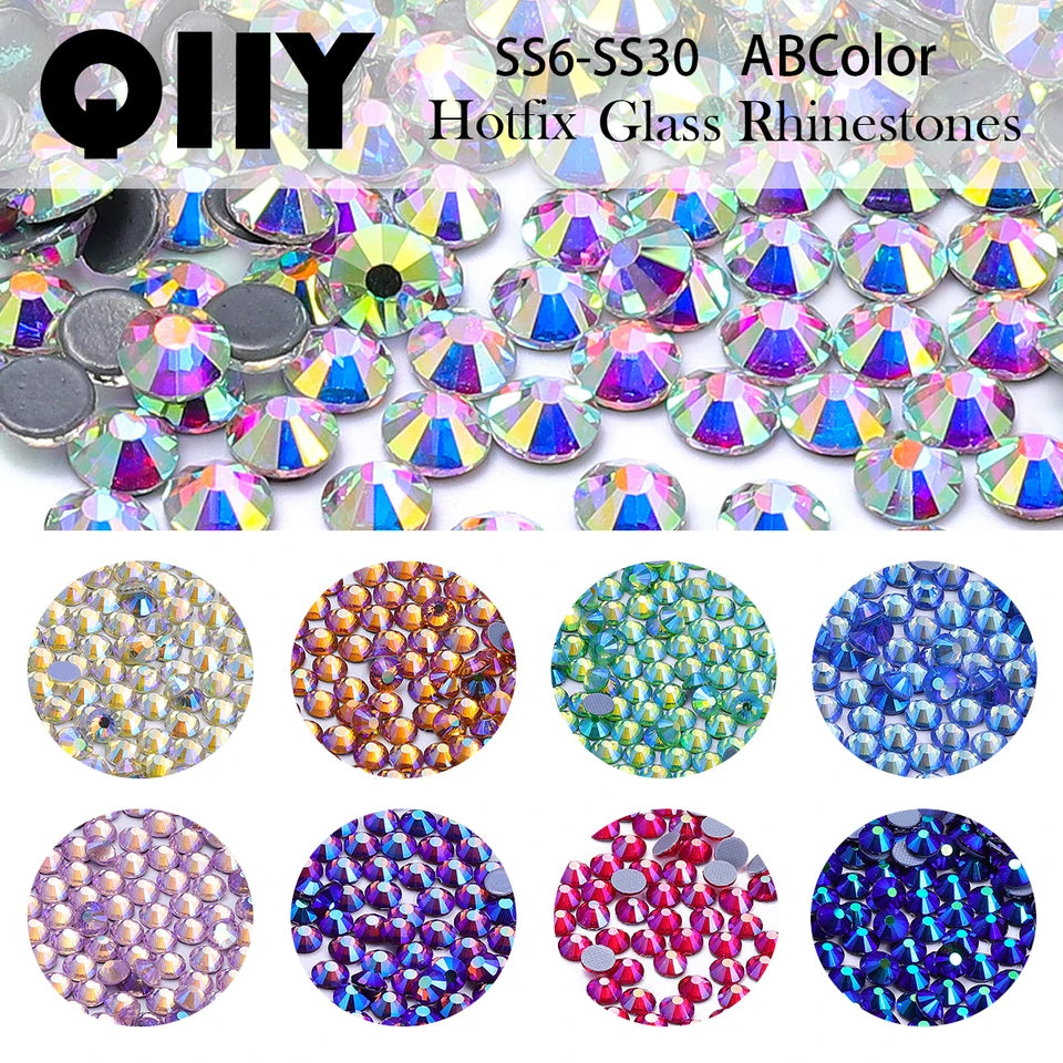 Dazzling AB Series Hotfix Rhinestones SS16-SS20 (30 Colors) by Yiben