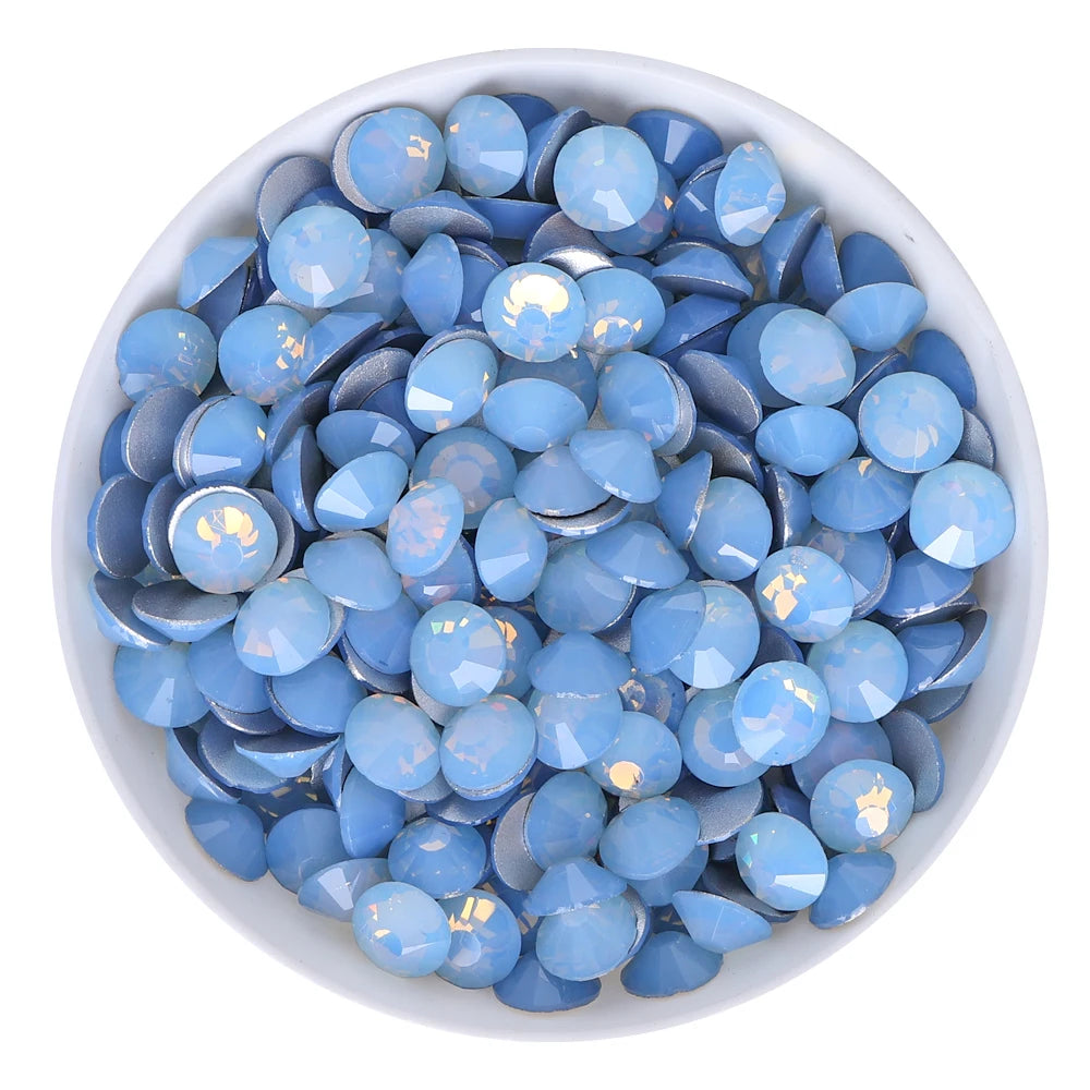 Various Size Glass Flatback Rhinestones SS10-SS12 (36 Colors) by Yiben