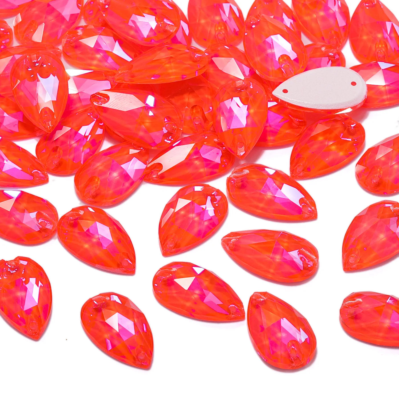 Waterdrop Shaped Neon Series Sewing Rhinestones by Yiben