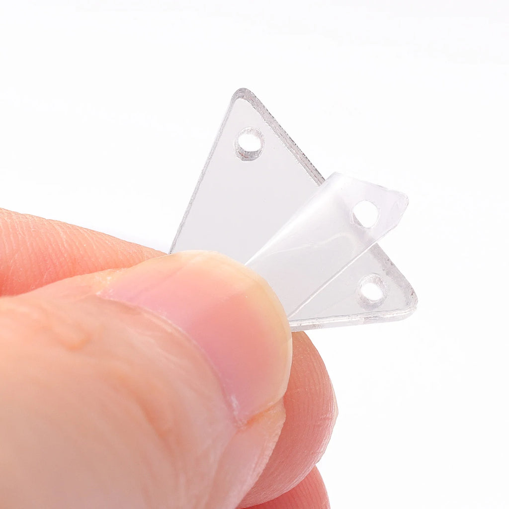 Triangle Acrylic Rhinestones Sew-On by Yiben (17 Colors, 2 Sizes)