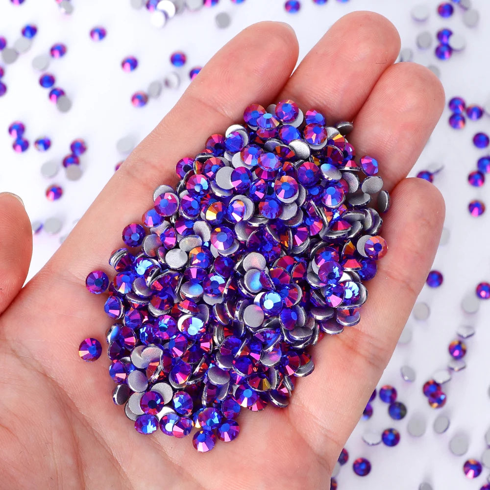 SS6-SS30 Flatback Crystal Round Rhinestones by Yiben (7 Colors)