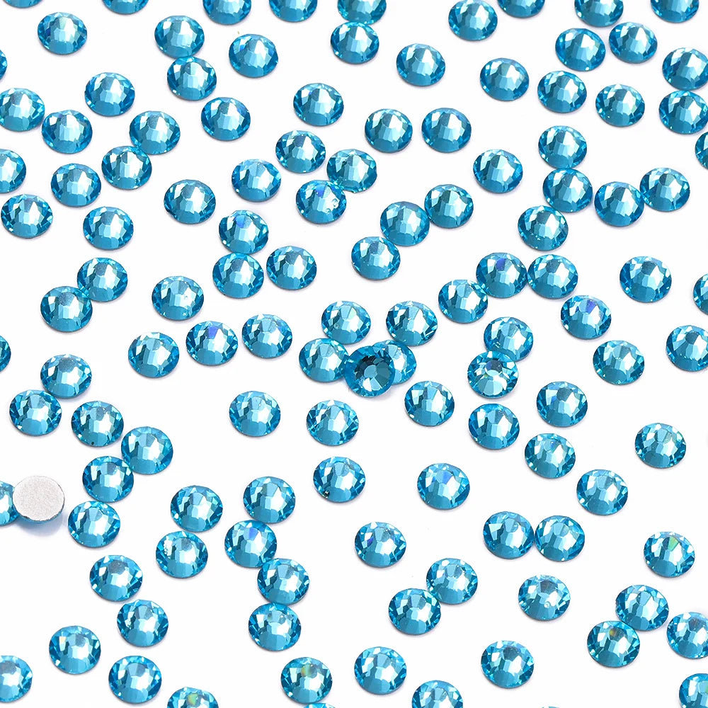 Green/Blue-Based Glass Non Hotfix Rhinestones SS3-SS30 (10 Colors) by Yiben