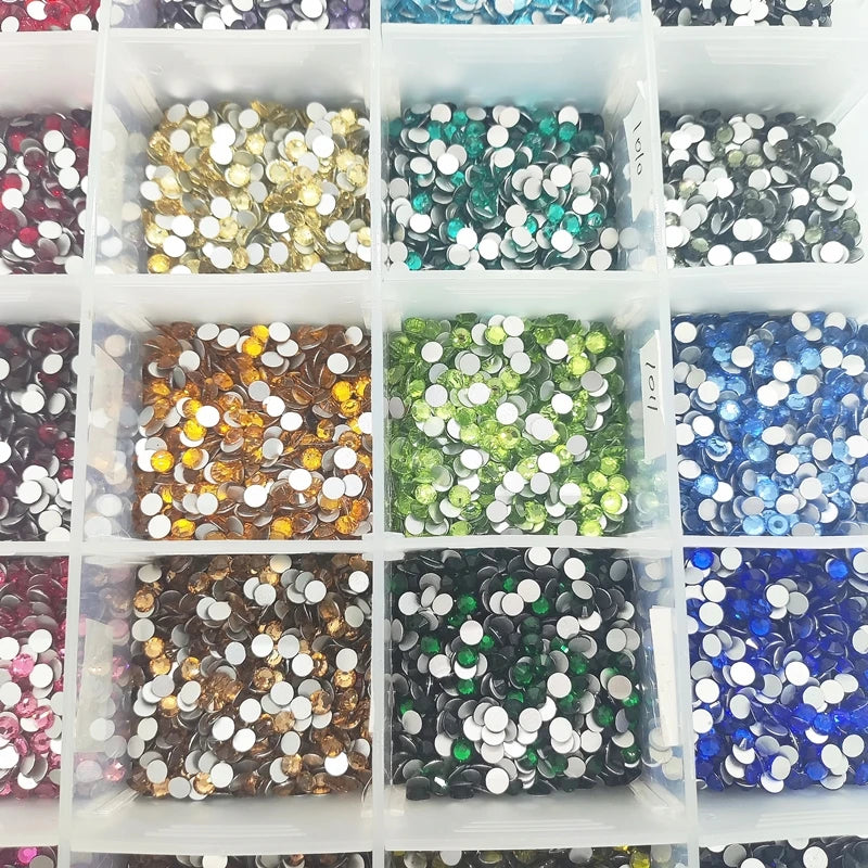 Rectangle Acrylic Rhinestones Sew-On by Yiben (17 Colors, 3 Sizes)
