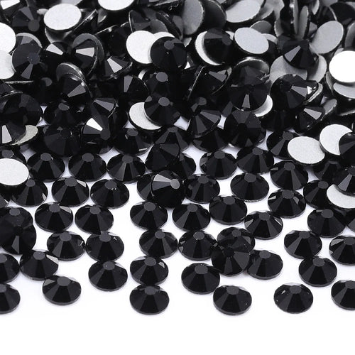 1440Pcs Glitter Glass Round Non Hotfix Rhinestones (SS4-SS6) by Yiben