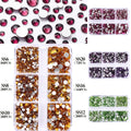 SS6-SS20 Mix Size Boxed Non-Hotfix Rhinestones by Yiben (33 Colors)