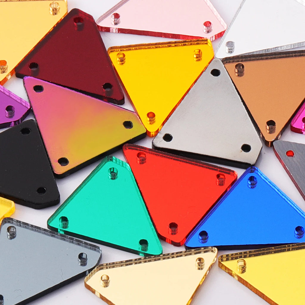 17x21mm Scalene Triangle Sewing Rhinestones 50Pcs (17 Colors) by Yiben