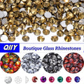 Various Size Glass Flatback Rhinestones SS6-SS8 (36 Colors) by Yiben
