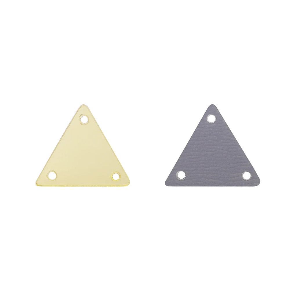 Triangle Acrylic Rhinestones Sew-On by Yiben (17 Colors, 2 Sizes)