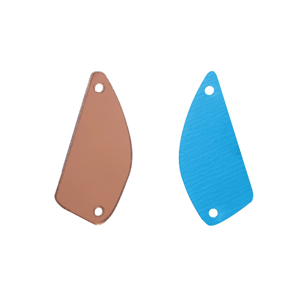 Fan Shaped Acrylic Rhinestones Sew-On by Yiben (17 Colors, 11x25mm)