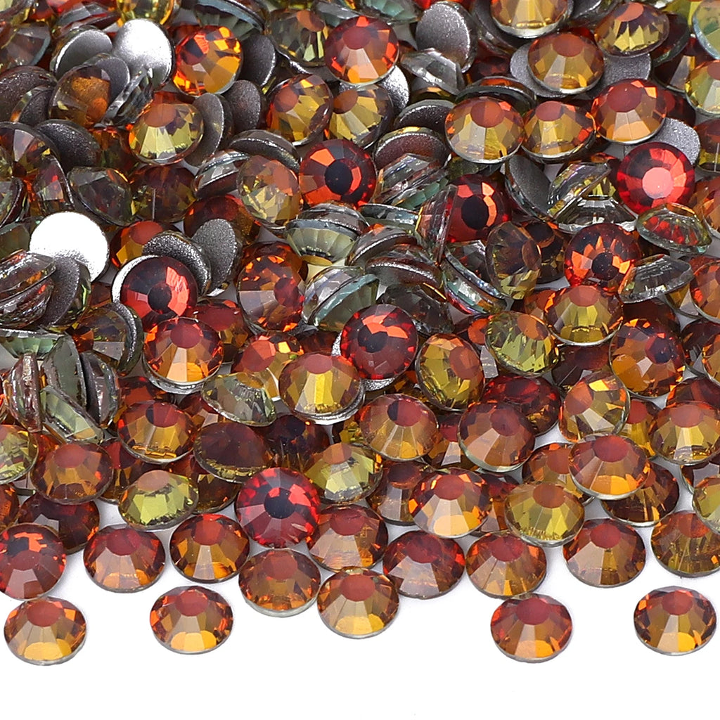 SS6-SS30 Silver Bottom Flashing Series Non-Hotfix Rhinestones by Yiben (12 Colors)