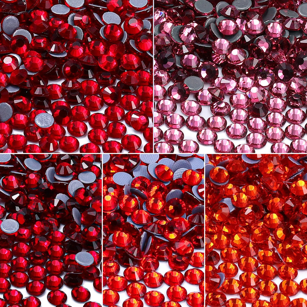 Rectangle Acrylic Rhinestones Sew-On by Yiben (17 Colors, 3 Sizes)