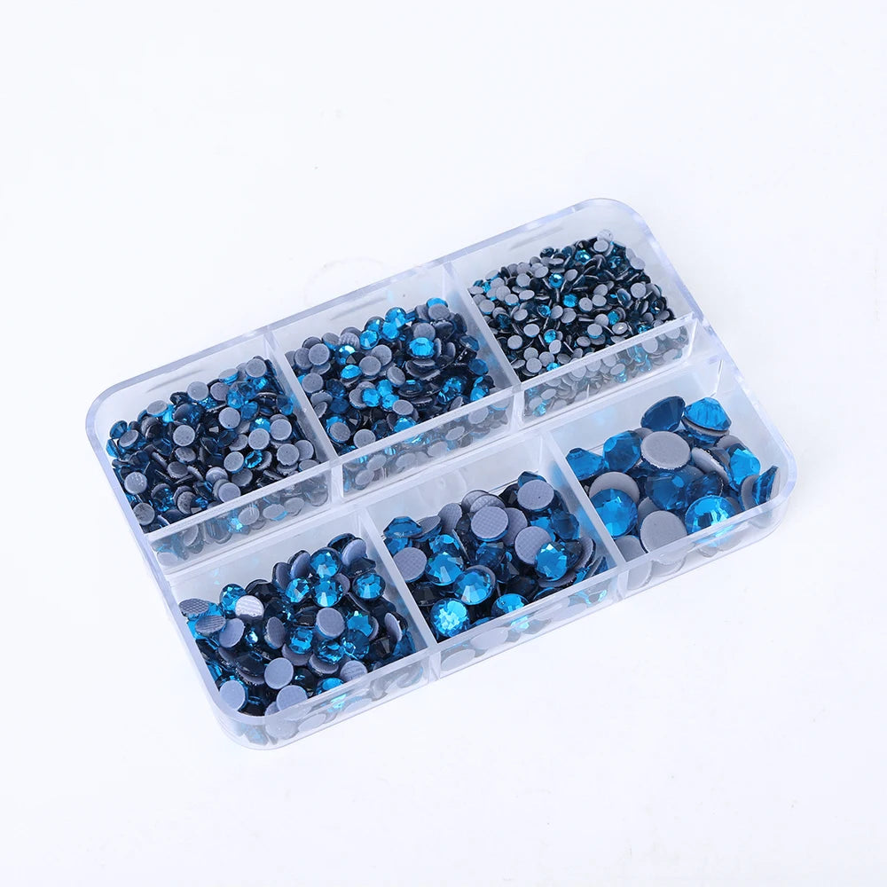 6 Boxed Hotfix Rhinestones SS6-SS30 Mix Size 32 Colors by Yiben
