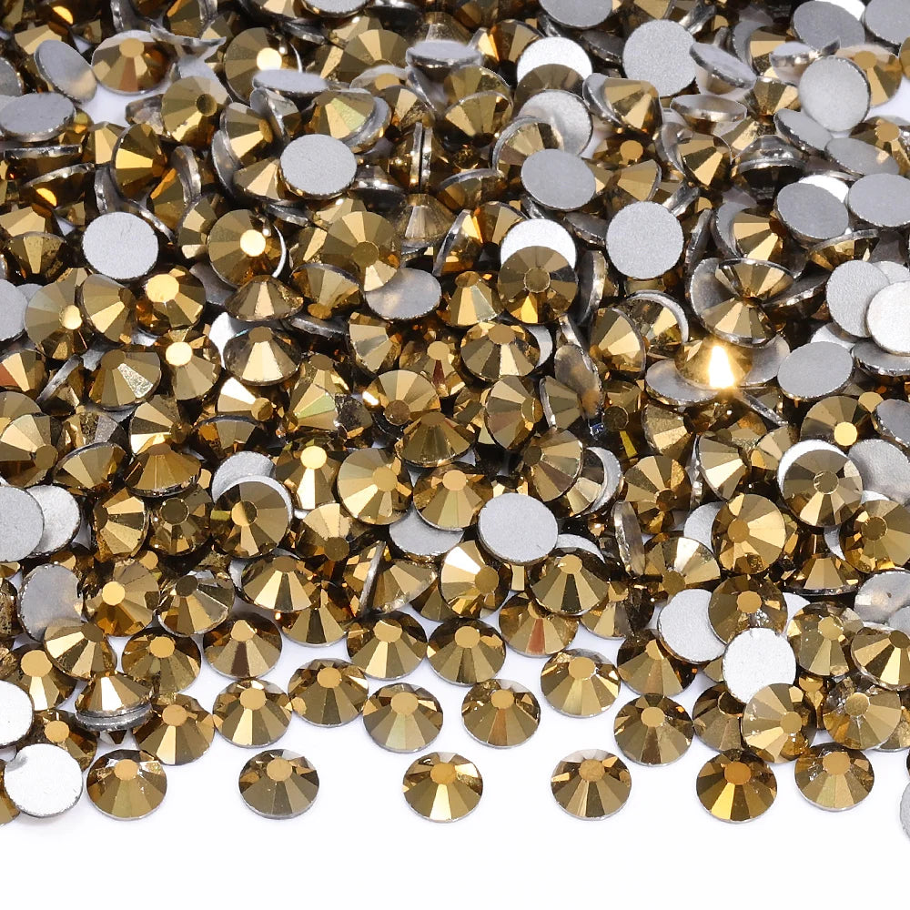 Various Size Glass Flatback Rhinestones SS6-SS8 (36 Colors) by Yiben