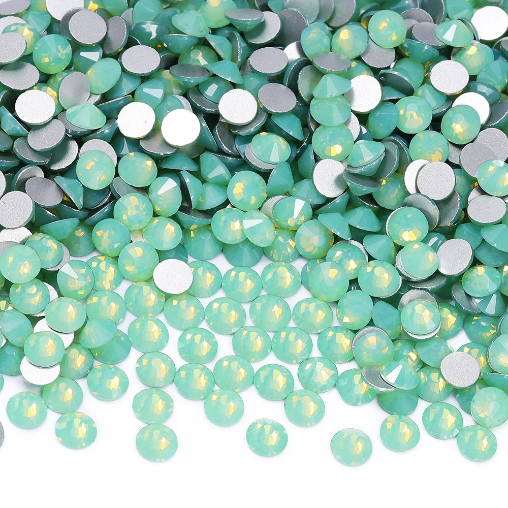 Various Size Glass Flatback Rhinestones SS30 (36 Colors) by Yiben