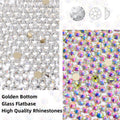 Golden Bottom Glass Round Rhinestones Non Hotfix SS3-SS60 (2 Colors) by Yiben
