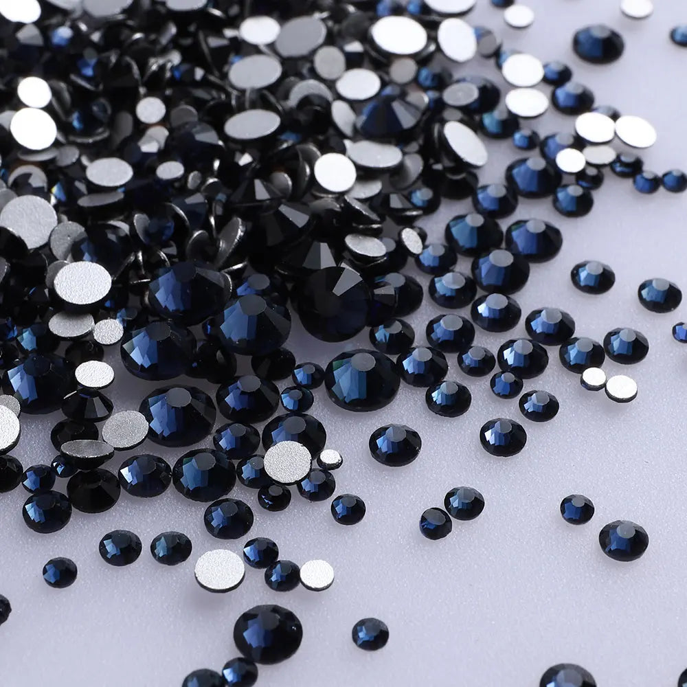 SS3-SS20 Mix Size Gold Flatback Non-Hotfix Rhinestones by Yiben (33 Colors)