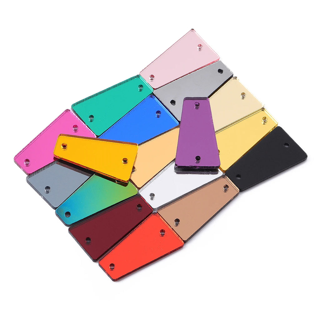 Trapezoid Mirror Sewing Rhinestones 50Pcs Collection 2 by Yiben