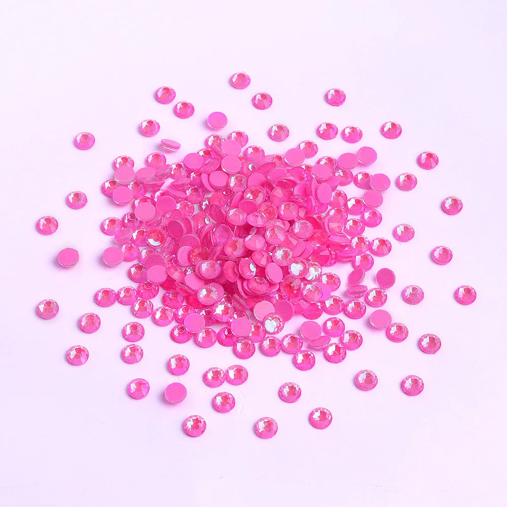Mocha/Neon Non Hotfix Flatback Glass Rhinestones SS6-SS30 by Yiben