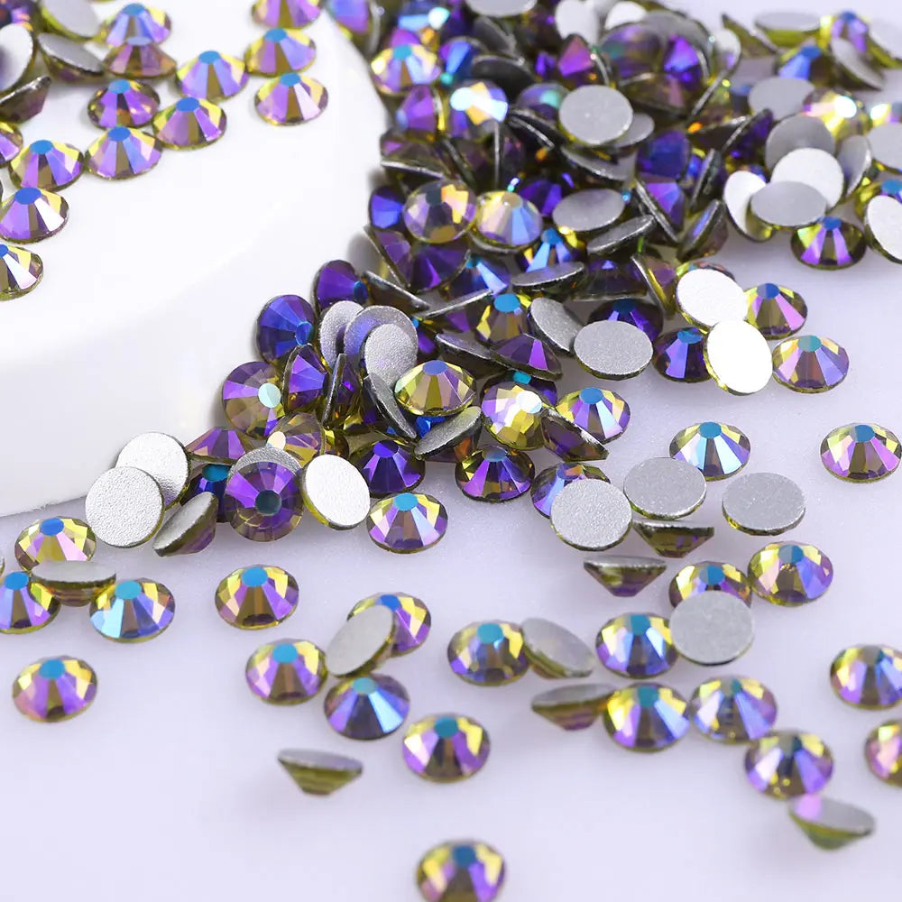 AB Series Glass Glue On Rhinestones SS12-SS16 (29 Colors) by Yiben