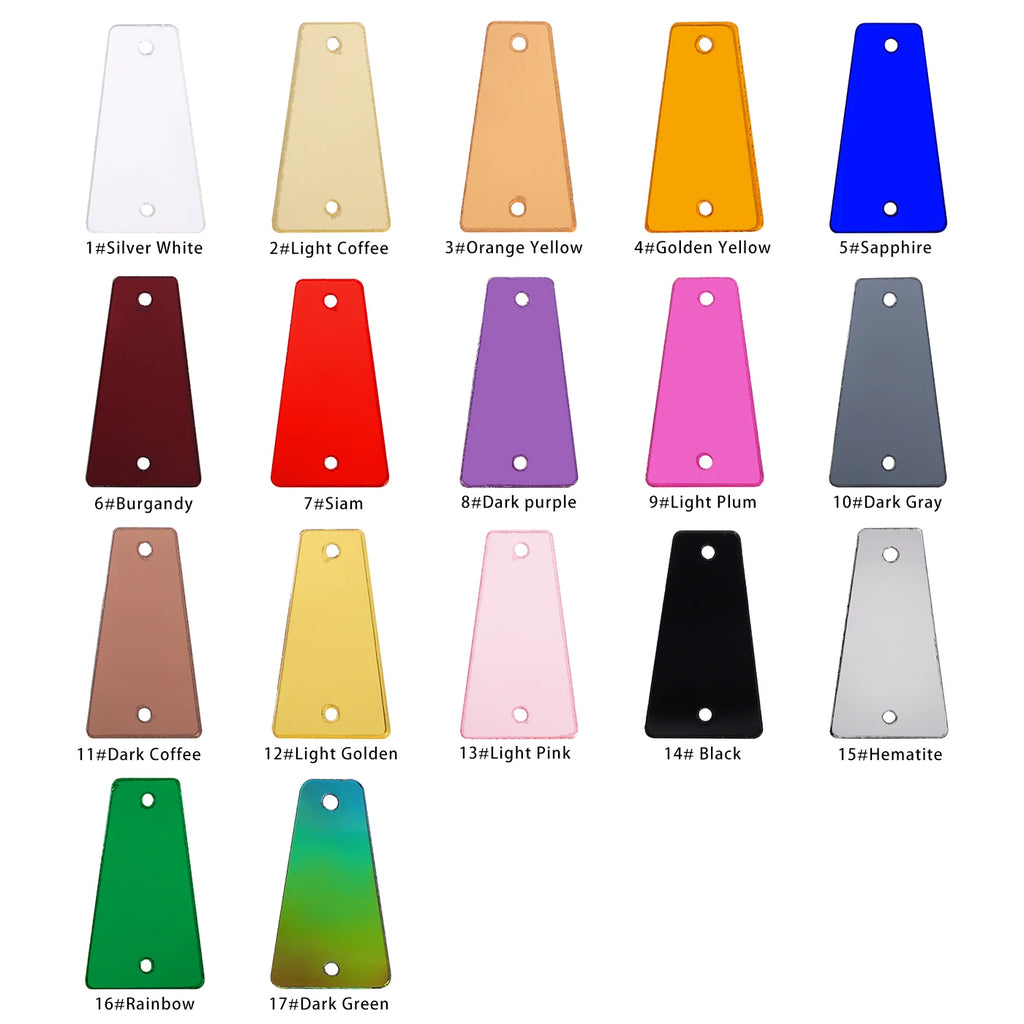 Trapezoid Mirror Sewing Rhinestones 50Pcs Collection 1 by Yiben