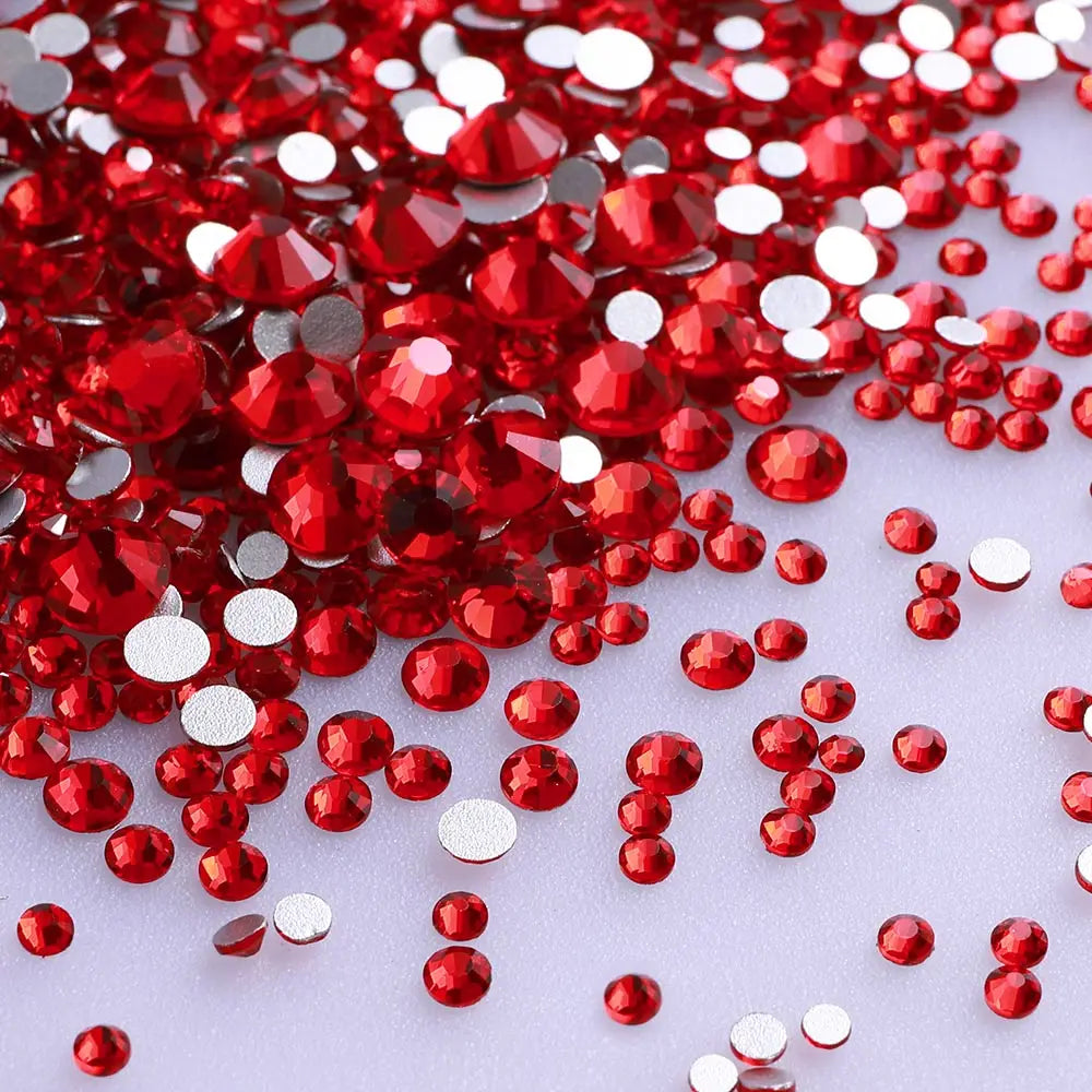 SS3-SS20 Mix Size Gold Flatback Non-Hotfix Rhinestones by Yiben (33 Colors)