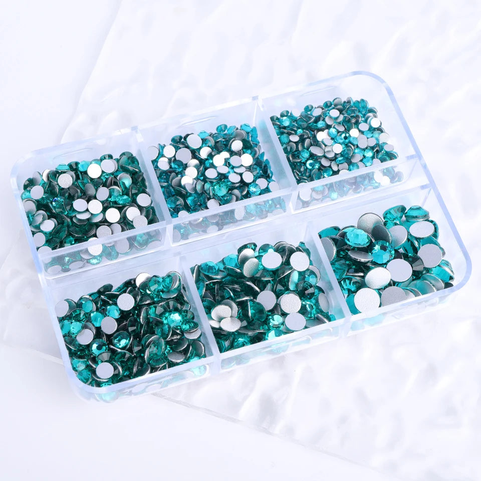 SS6-SS20 Mix Size Boxed Non-Hotfix Rhinestones by Yiben (33 Colors)
