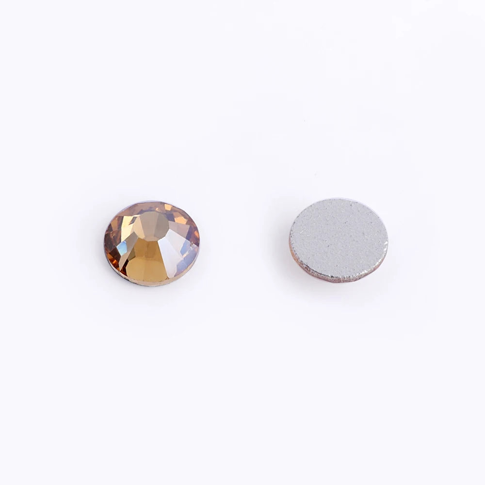 Golden Shadow Glass Non Hotfix Rhinestones SS3-SS50 by Yiben