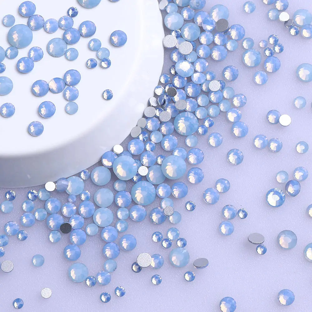 SS3-SS20 Mix Size Gold Flatback Non-Hotfix Rhinestones by Yiben (33 Colors)
