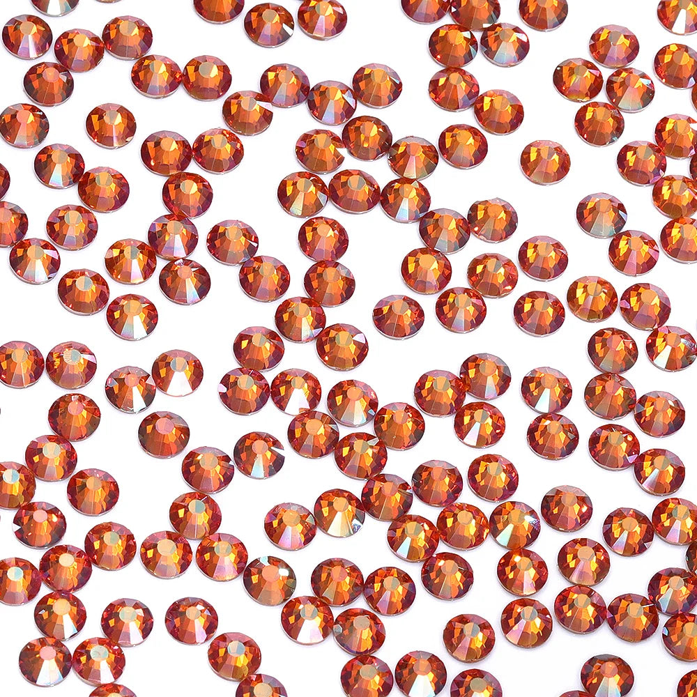 SS3-SS30 Amber Non-Hotfix Flatbase Rhinestones by Yiben