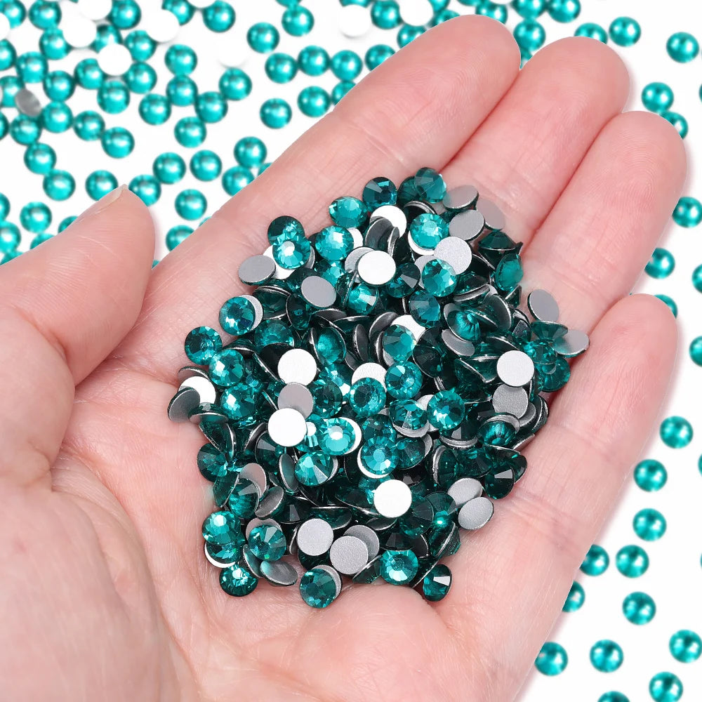Green/Blue-Based Glass Non Hotfix Rhinestones SS3-SS30 (10 Colors) by Yiben