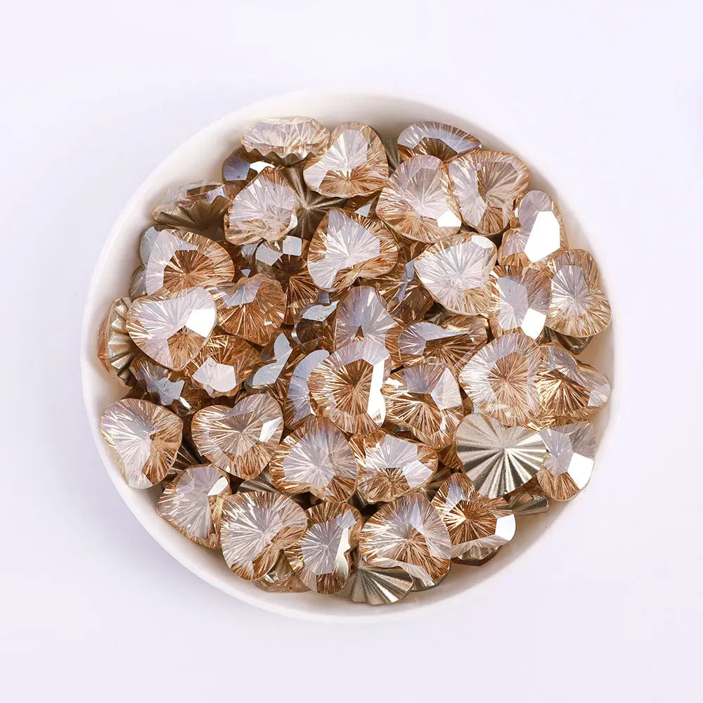Various Shaped Glass Golden Bottom Crystal Millennium Rhinestones 100Pcs 16 Colors by Yiben