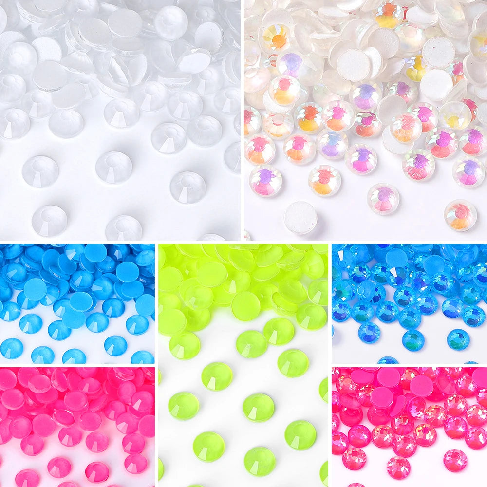 Mocha Neon Non Hotfix Flatback Glass Rhinestones SS6-SS10 (27 Colors) by Yiben