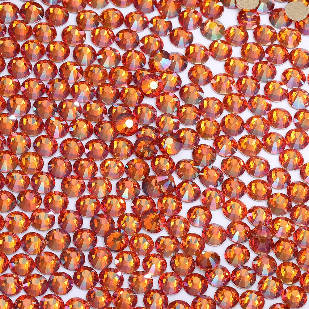 SS3-SS30 Amber Non-Hotfix Flatbase Rhinestones by Yiben
