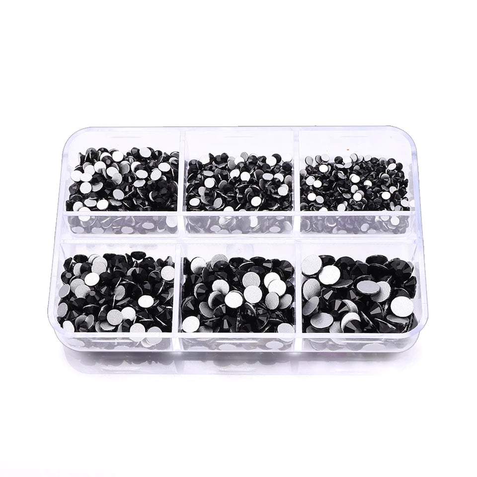 SS6-SS20 Mix Size Boxed Non-Hotfix Rhinestones by Yiben (33 Colors)