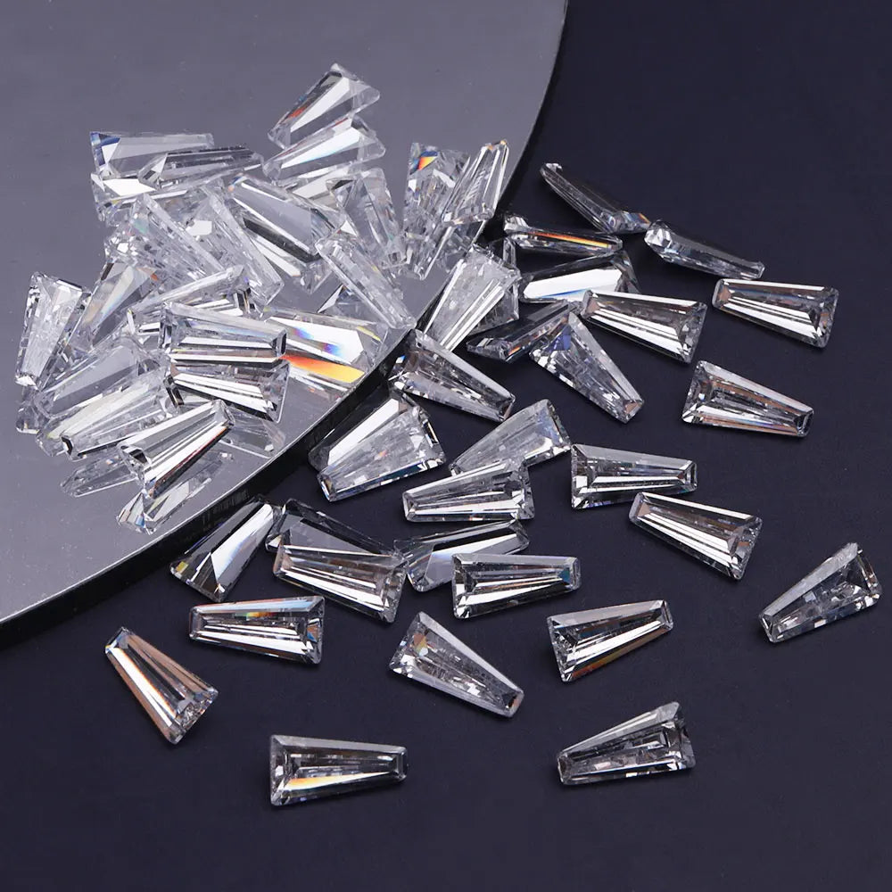 Rectangle Acrylic Rhinestones Sew-On by Yiben (17 Colors, 3 Sizes)