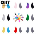 Fan Shaped Acrylic Rhinestones Sew-On by Yiben (17 Colors, 11x25mm)