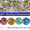 AB Series Glass Glue On Rhinestones SS6-SS10 (29 Colors) by Yiben