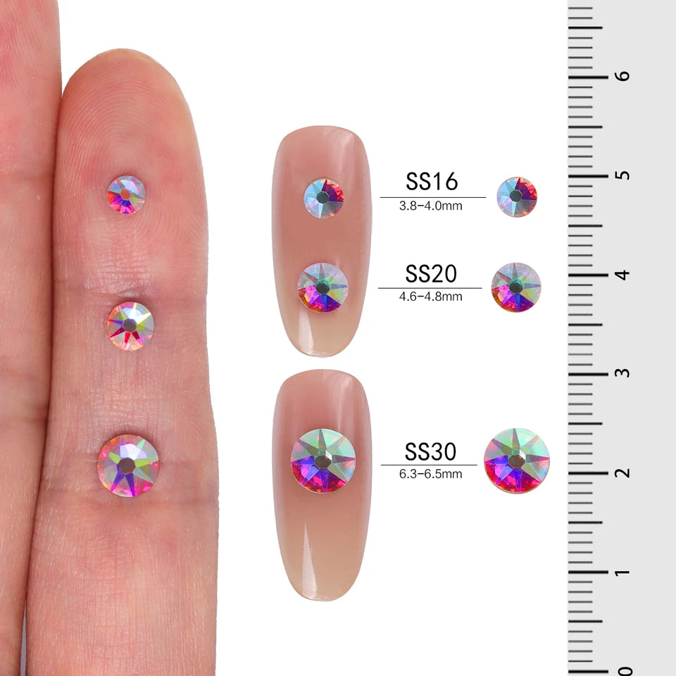 2088 Hot Fix Glass Rhinestones SS16-SS30 (31 Colors) by Yiben