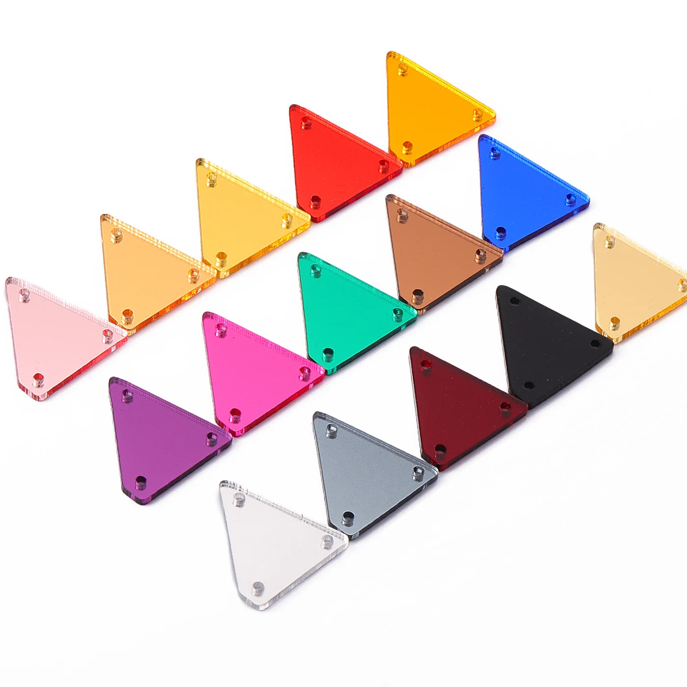 17x21mm Scalene Triangle Sewing Rhinestones 50Pcs (17 Colors) by Yiben