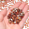 SS3-SS30 Amber Non-Hotfix Flatbase Rhinestones by Yiben