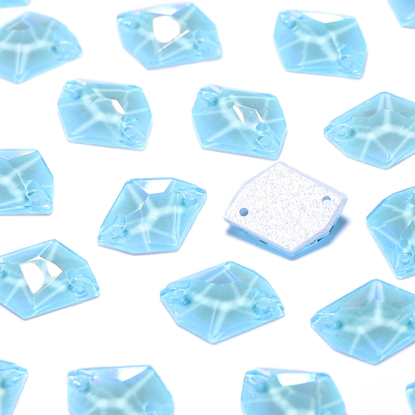 Polygon Glass Sewing Rhinestones Electric Neon Series 15 Colors by Yiben